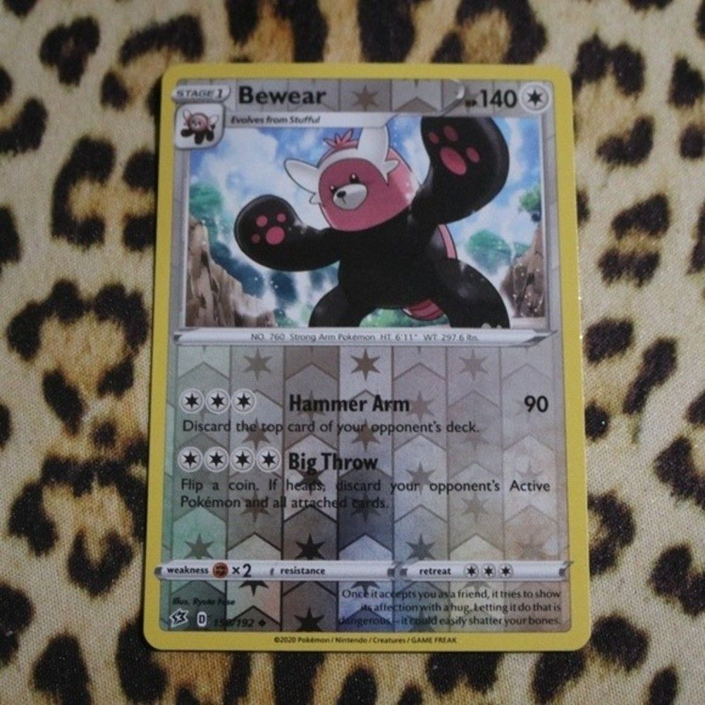 Bewear 150/192 Rev Holo Pokemon Card